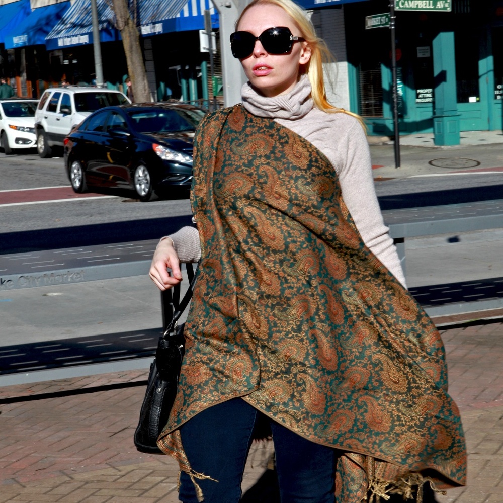 Exclusive, versatile, paisley, shawl, wrap, cover!